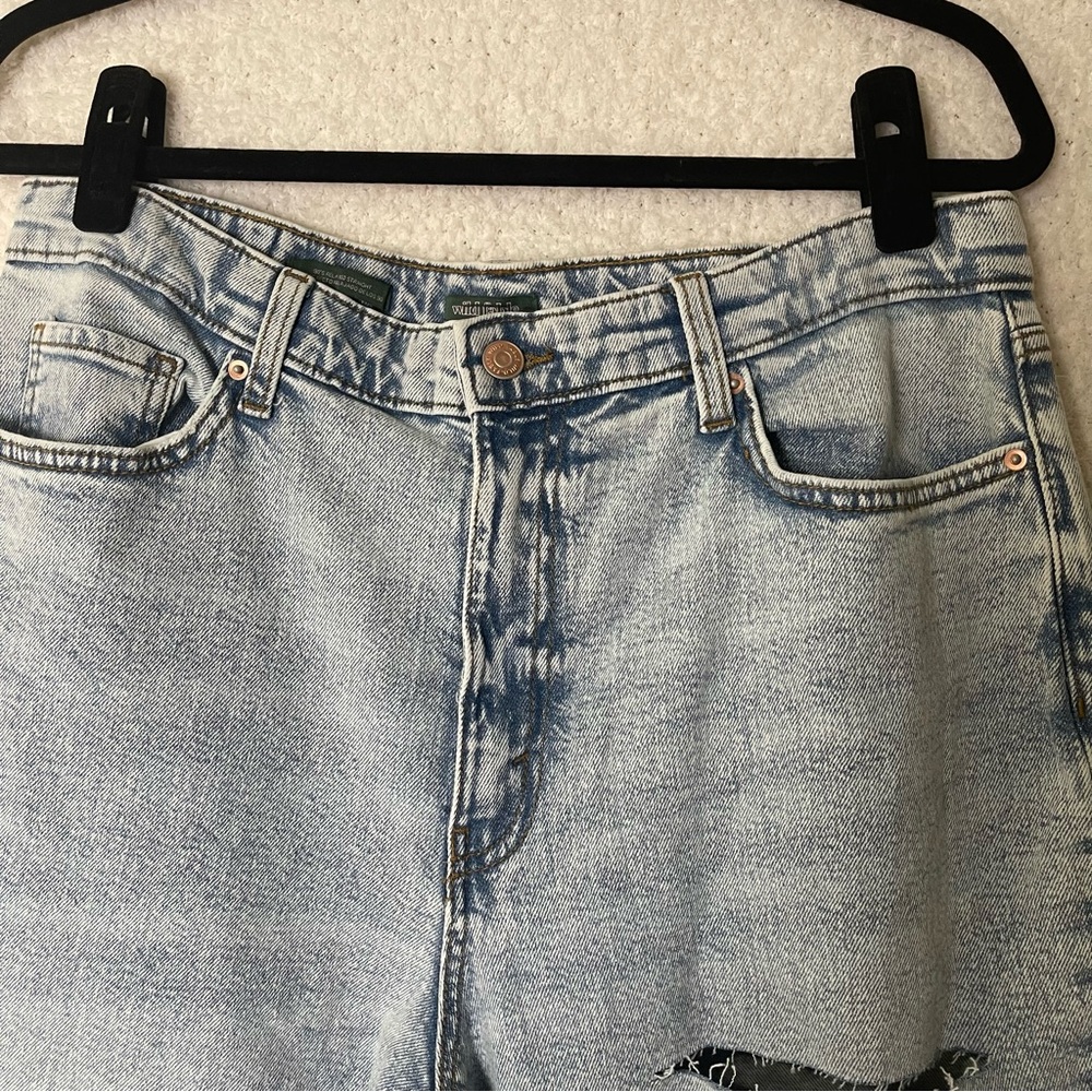 Blue washed 90s relax straight jeans - Picture 4 of 7